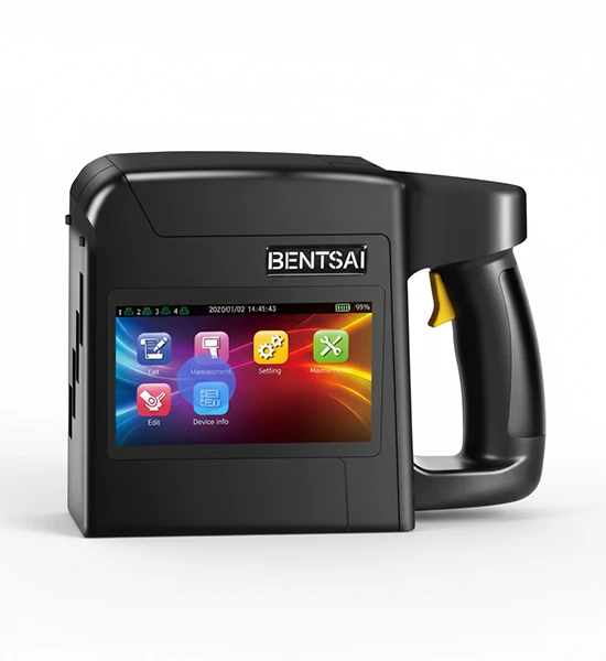 impresora codificadora marcando lotes en cajas